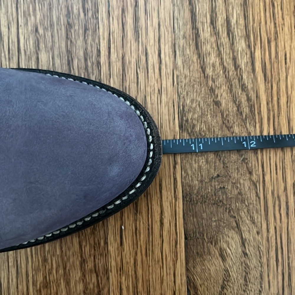 Justin Boots Purple Soft Suede Leather Lace Up Combat Moto Boots With Box - Picture 13 of 15